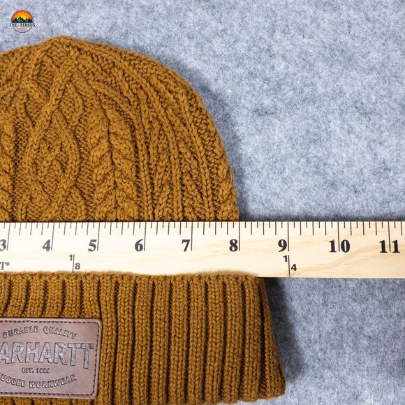Carhartt Fisherman Beanie Hat Brown Rib Knit Women's One Size - Picture 7 of 8